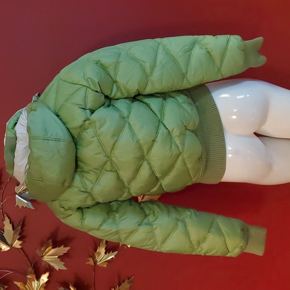 Helly Hansen Puffer Jacket with Detachable Hood Inside Pockets Green Size S - Picture 2 of 13